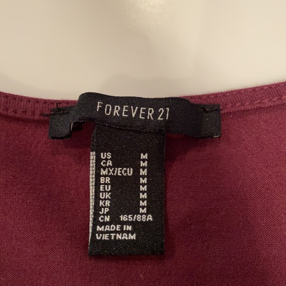 Forever 21 Burgundy Dress - Picture 2 of 3